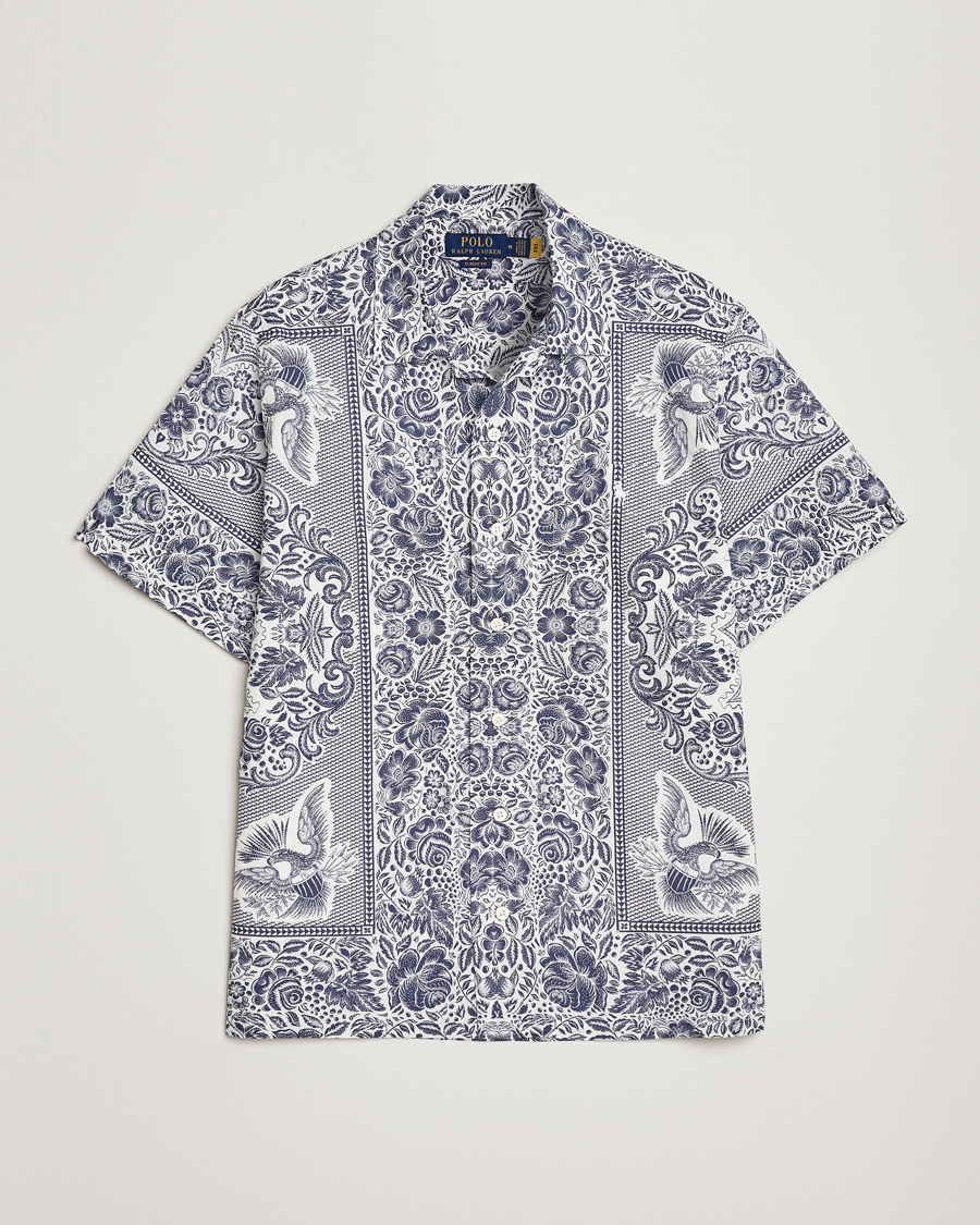 Men | Shirts | Polo Ralph Lauren | Printed Paisley Short Sleeve Shirt Blue