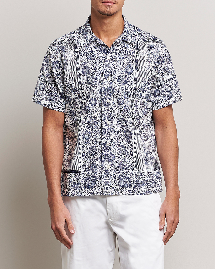 Men | Short Sleeve Shirts | Polo Ralph Lauren | Printed Paisley Short Sleeve Shirt Blue