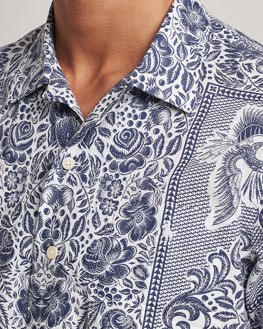 Men | Shirts | Polo Ralph Lauren | Printed Paisley Short Sleeve Shirt Blue