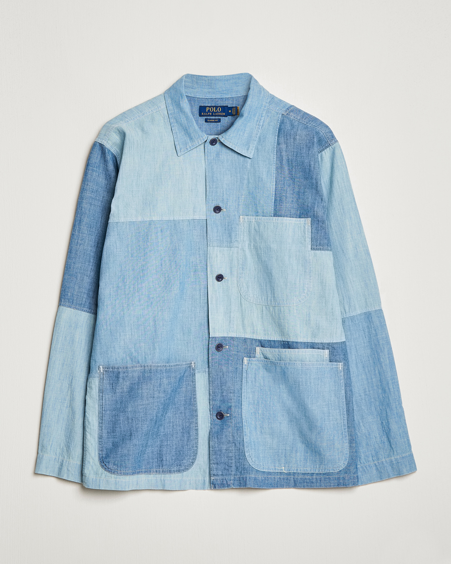 Men | Coats & Jackets | Polo Ralph Lauren | Patchwork Denim Shirt Jacket Indigo