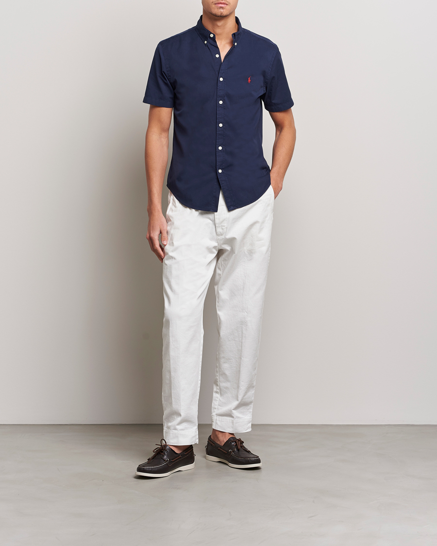 Men | Shirts | Polo Ralph Lauren | Twill Short Sleeve Shirt Newport Navy