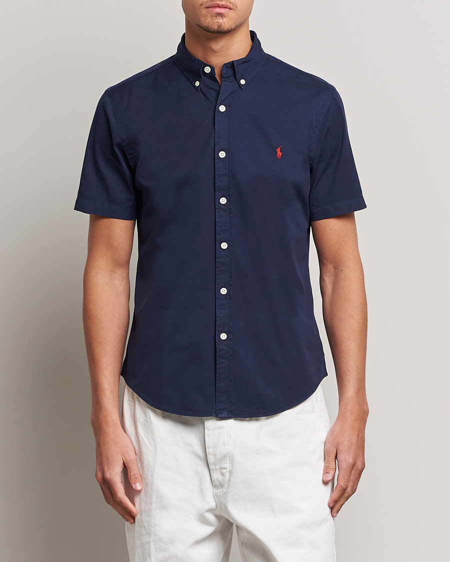 Men | Shirts | Polo Ralph Lauren | Twill Short Sleeve Shirt Newport Navy