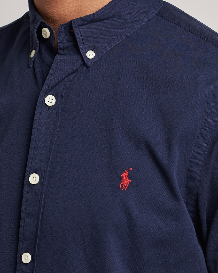 Men | Shirts | Polo Ralph Lauren | Twill Short Sleeve Shirt Newport Navy