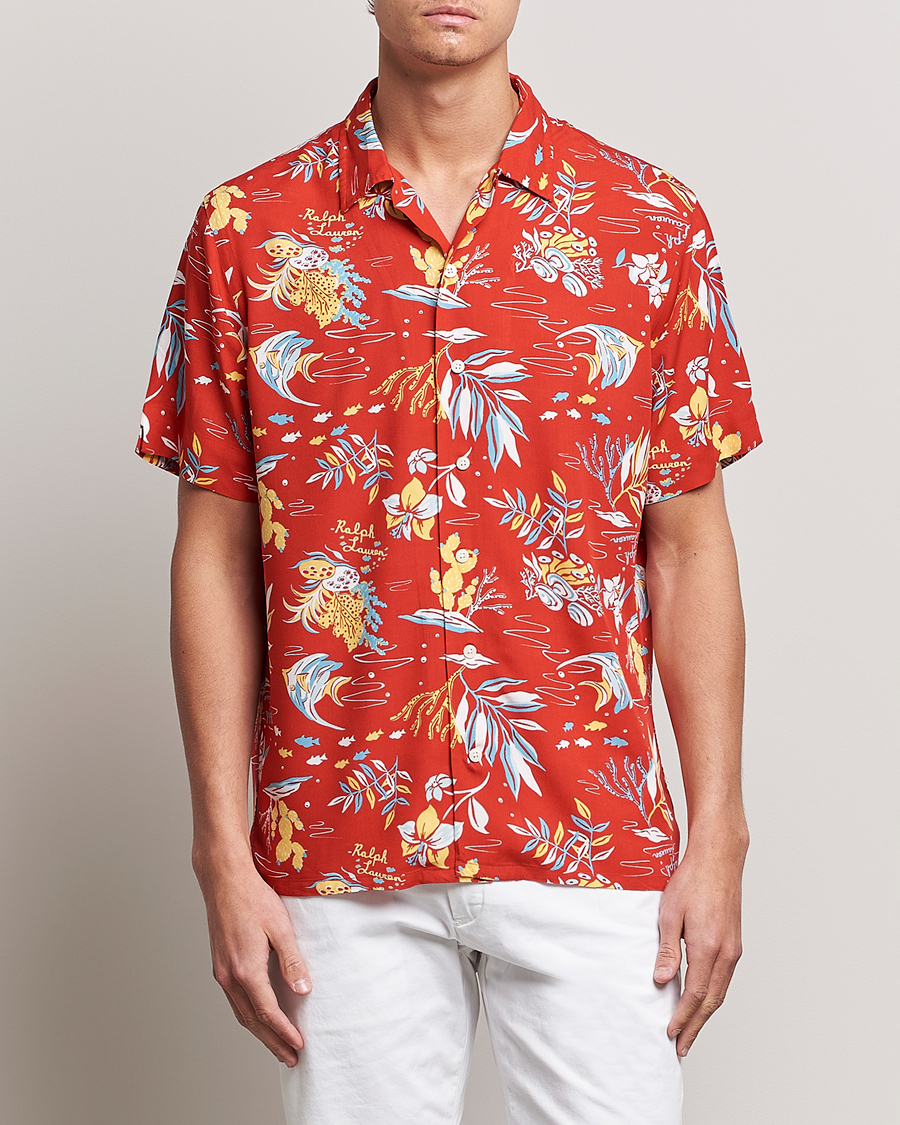 Men | Short Sleeve Shirts | Polo Ralph Lauren | Printed Flower Short Sleeve Shirt Sun Sand Surf