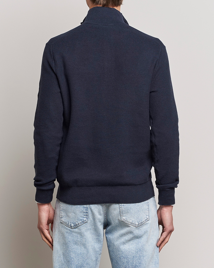 Men | Sweaters & Knitwear | Polo Ralph Lauren | Textured Half-Zip Navy Heather