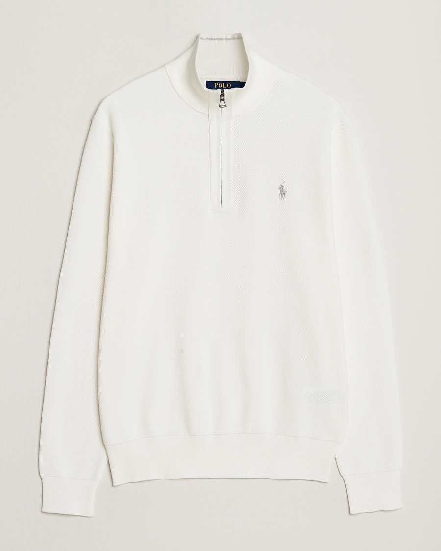 Men | Sweaters & Knitwear | Polo Ralph Lauren | Textured Half-Zip Deckwash White