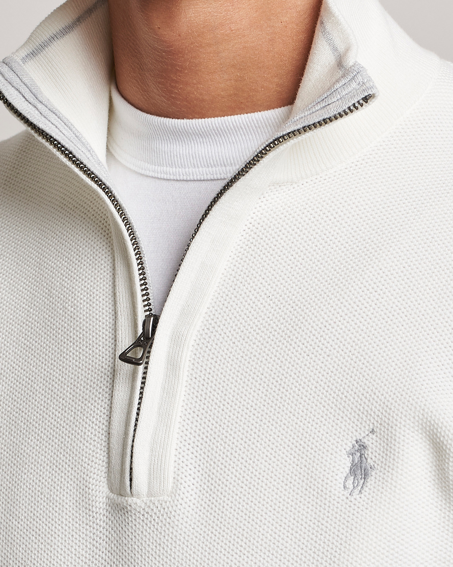 Men | Sweaters & Knitwear | Polo Ralph Lauren | Textured Half-Zip Deckwash White