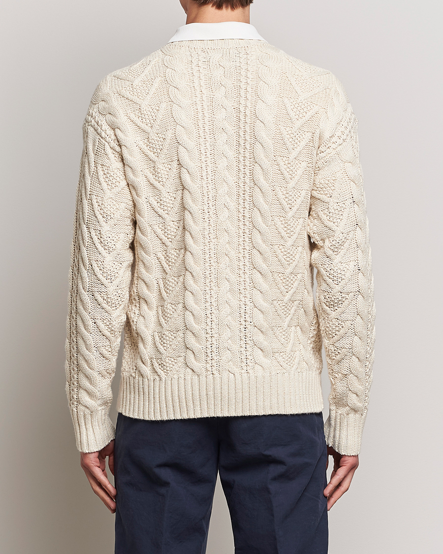Men | Sweaters & Knitwear | Polo Ralph Lauren | Knitted Fishermen Sweater Cream