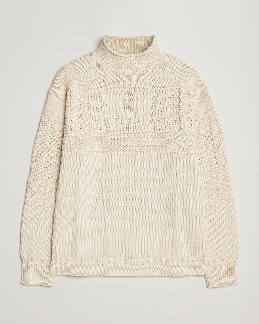 Men | Sweaters & Knitwear | Polo Ralph Lauren | Knitted Fishermen Sweater Cream
