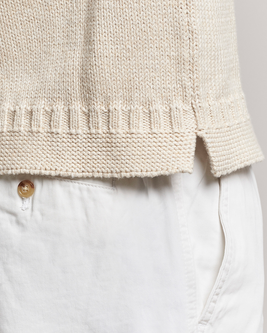 Men | Sweaters & Knitwear | Polo Ralph Lauren | Knitted Fishermen Sweater Cream