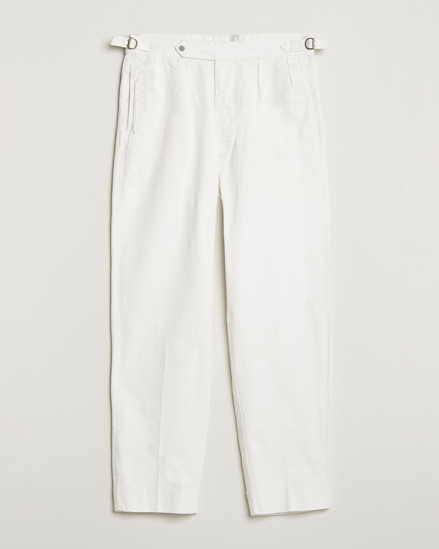 Men | Trousers | Polo Ralph Lauren | Rustic Twill Officer Trousers Deckwash White