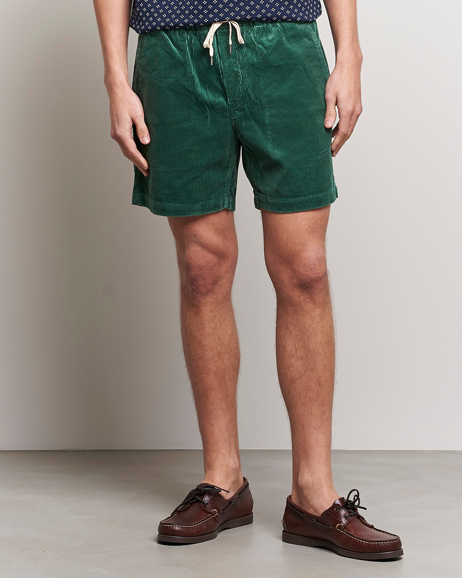 Men | Drawstring Shorts | Polo Ralph Lauren | Prepster Corduroy Drawstring Shorts Washed Forest