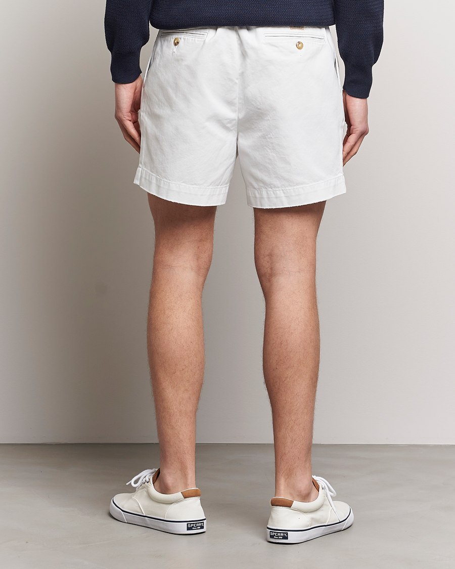 Men | Shorts | Polo Ralph Lauren | Twill Pleated Regatta Shorts Deckwash White