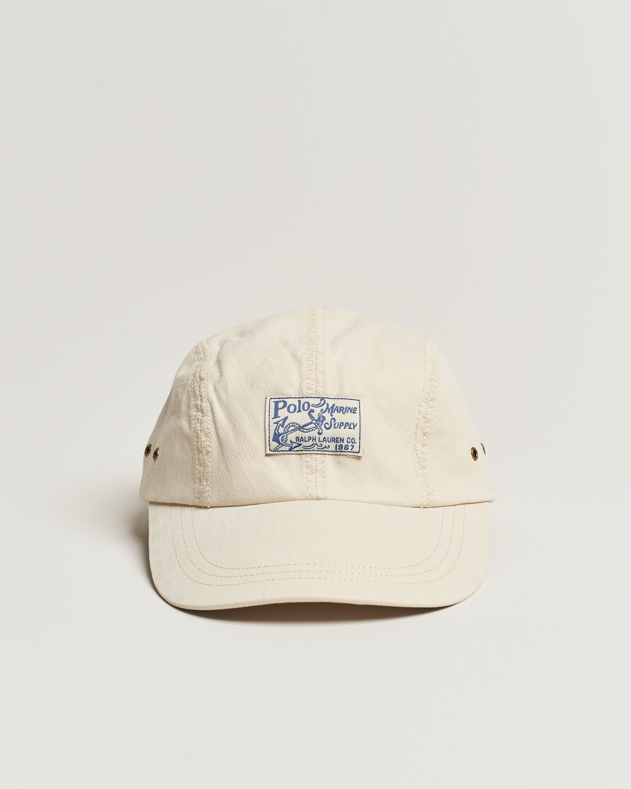 Men | Polo Ralph Lauren 4 Panel Herringbone Twill Cap English Cream | Polo Ralph Lauren | 4 Panel Herringbone Twill Cap English Cream
