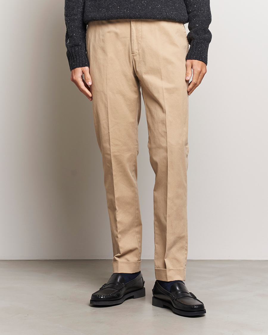 Men | Suit Trousers | Polo Ralph Lauren | Cotton Stretch Trousers Monument Tan