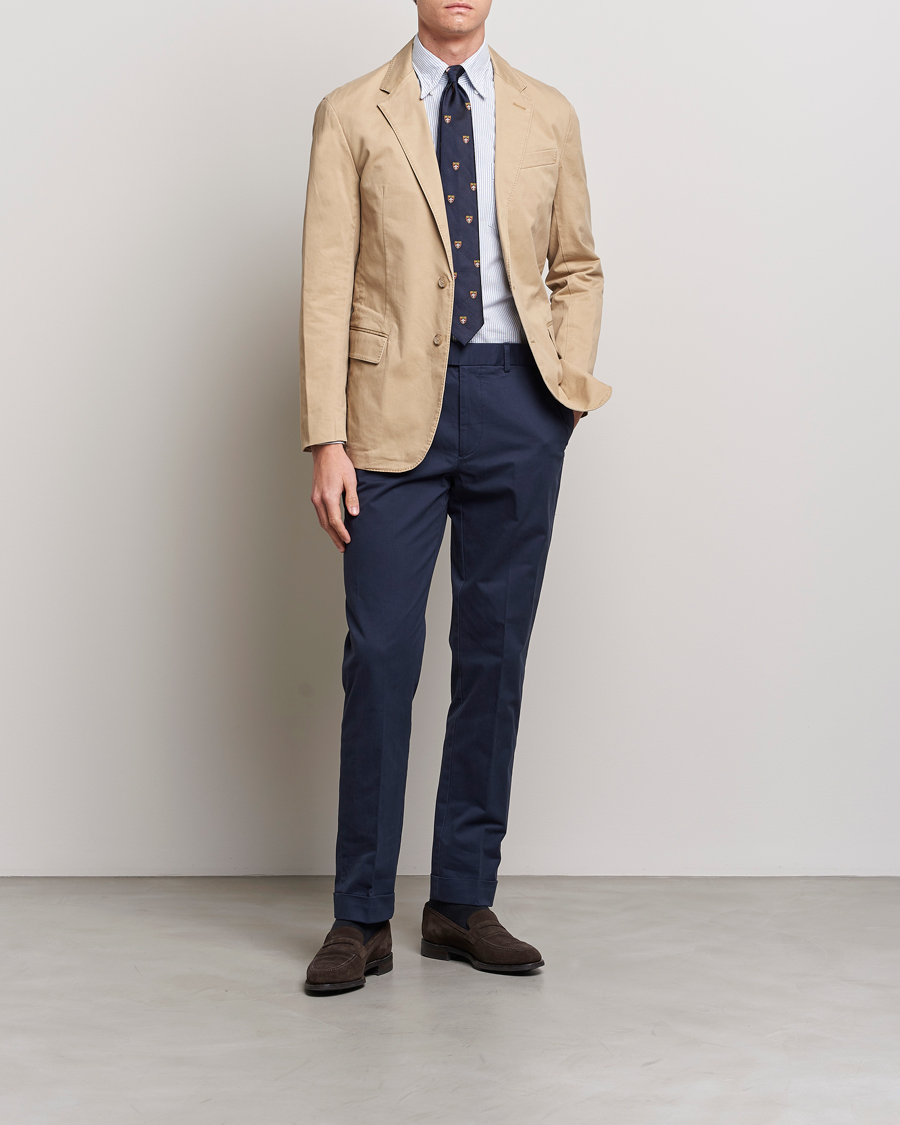 Men | Trousers | Polo Ralph Lauren | Cotton Stretch Trousers Nautical Ink