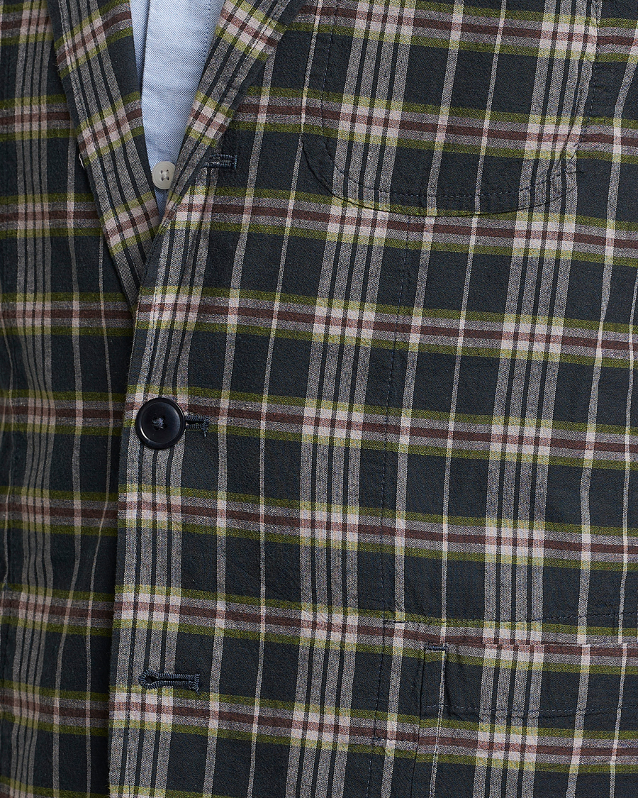 Men | Blazers | Polo Ralph Lauren | Cotton Madras Checked Blazer Navy/Olive/Burgundy