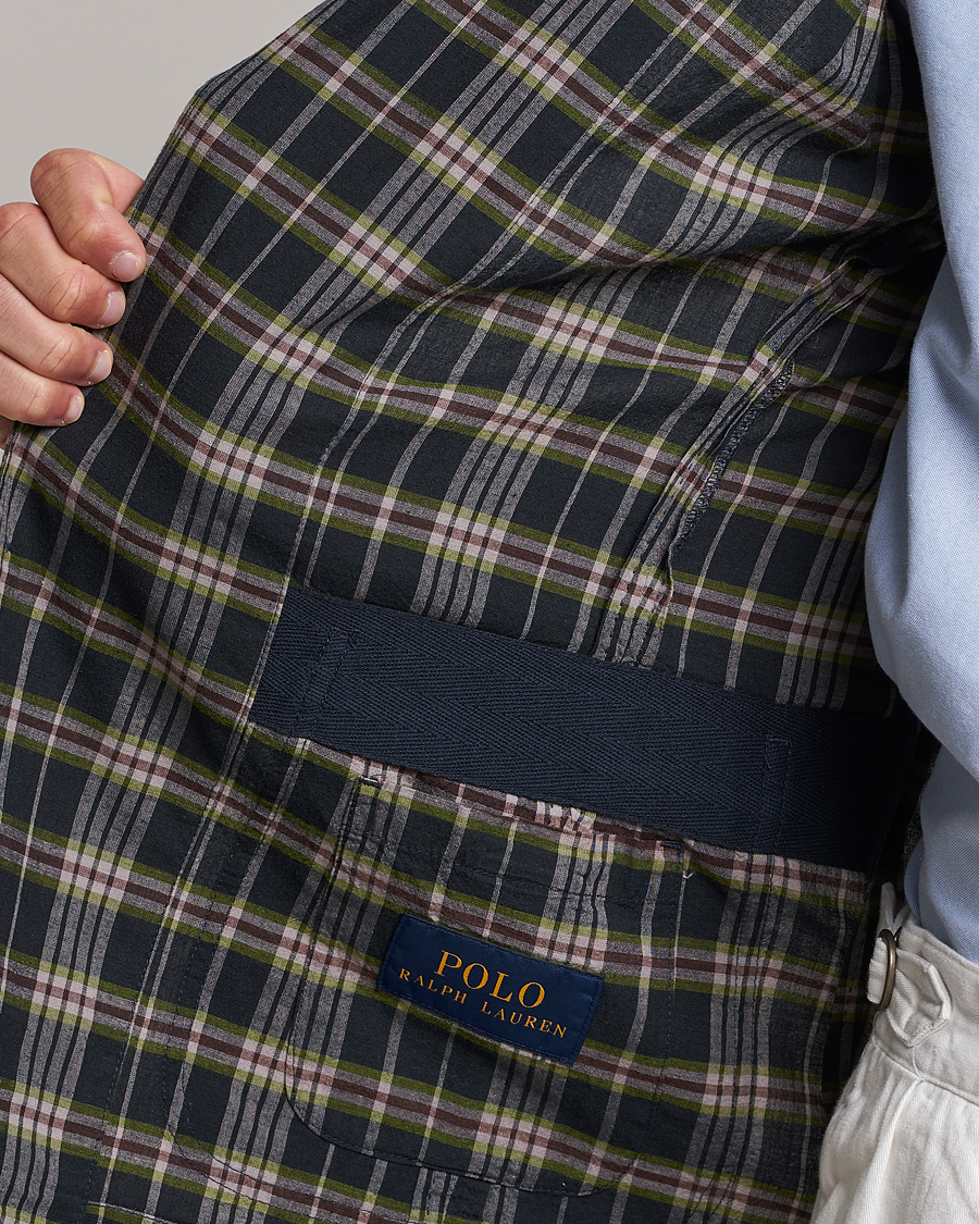 Men | Blazers | Polo Ralph Lauren | Cotton Madras Checked Blazer Navy/Olive/Burgundy