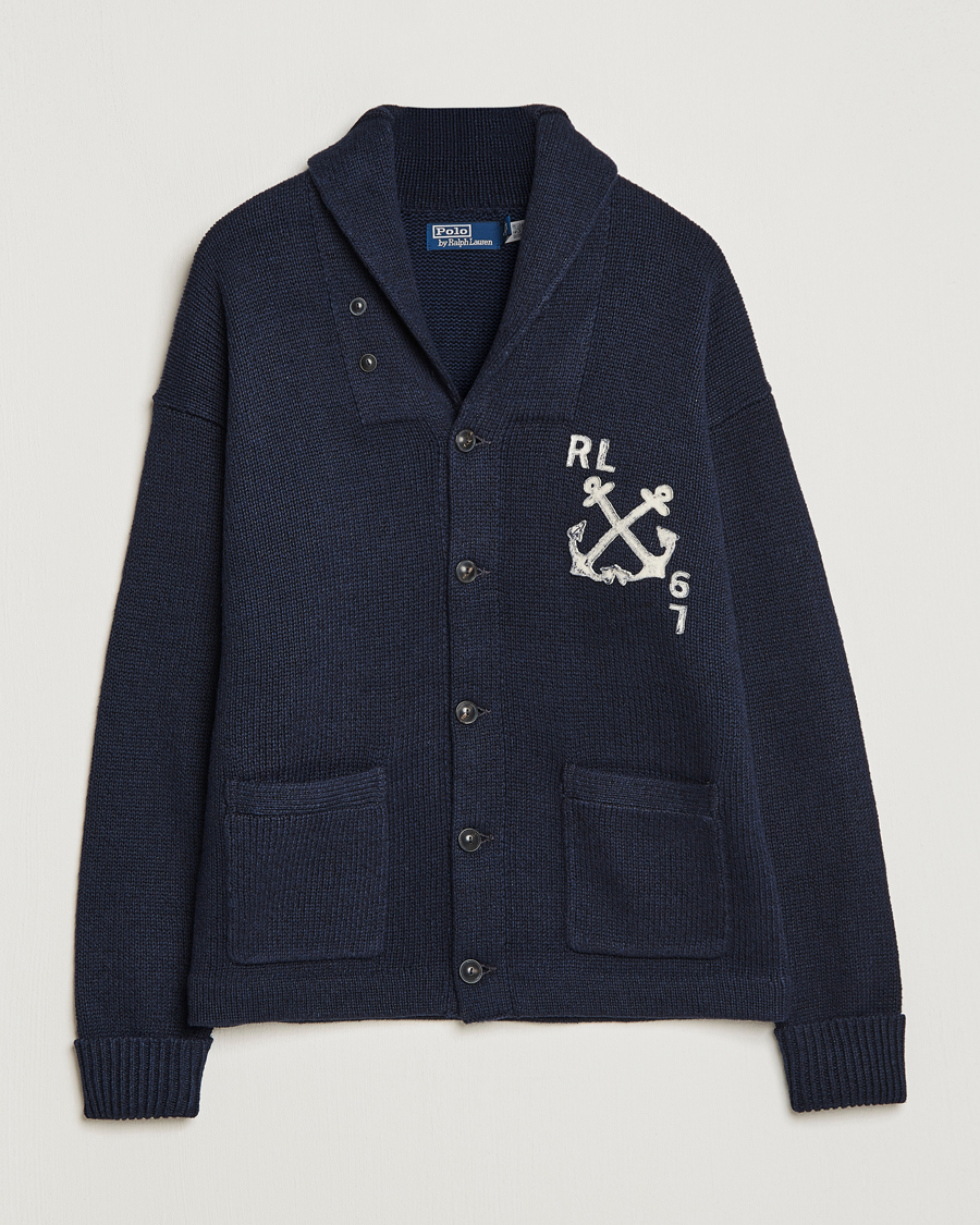 Men | Sweaters & Knitwear | Polo Ralph Lauren | RL Knitted Cardigan Navy