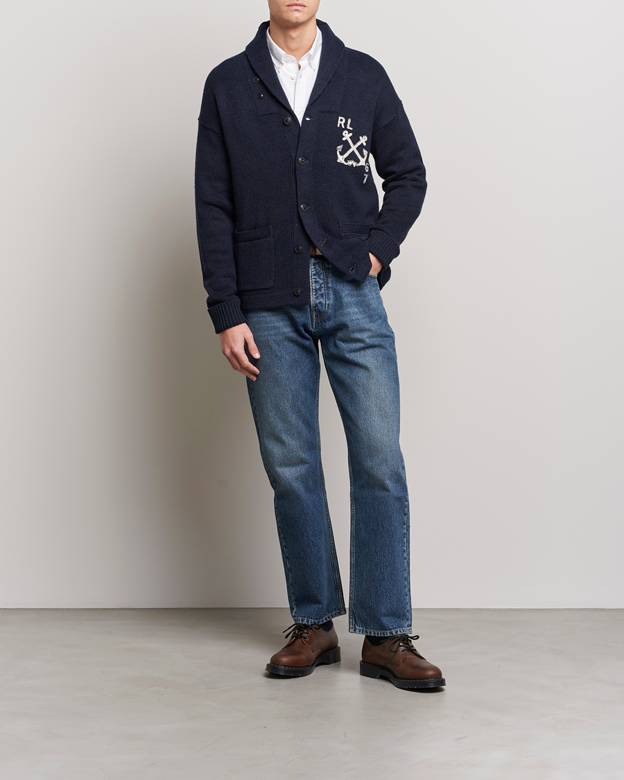 Men | Sweaters & Knitwear | Polo Ralph Lauren | RL Knitted Cardigan Navy