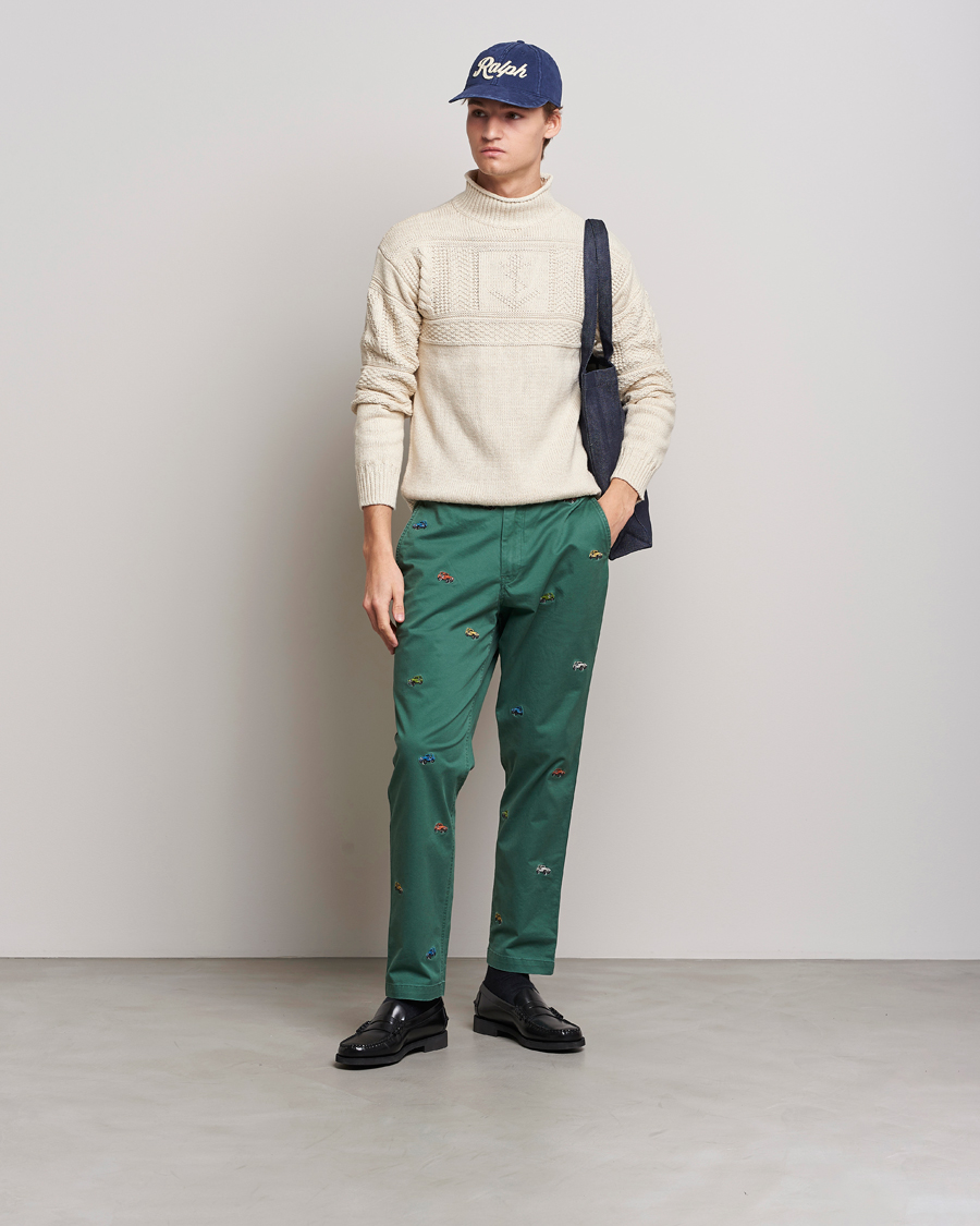 Men | Trousers | Polo Ralph Lauren | Prepster Twill Printed Jeeps Pants Washed Forest