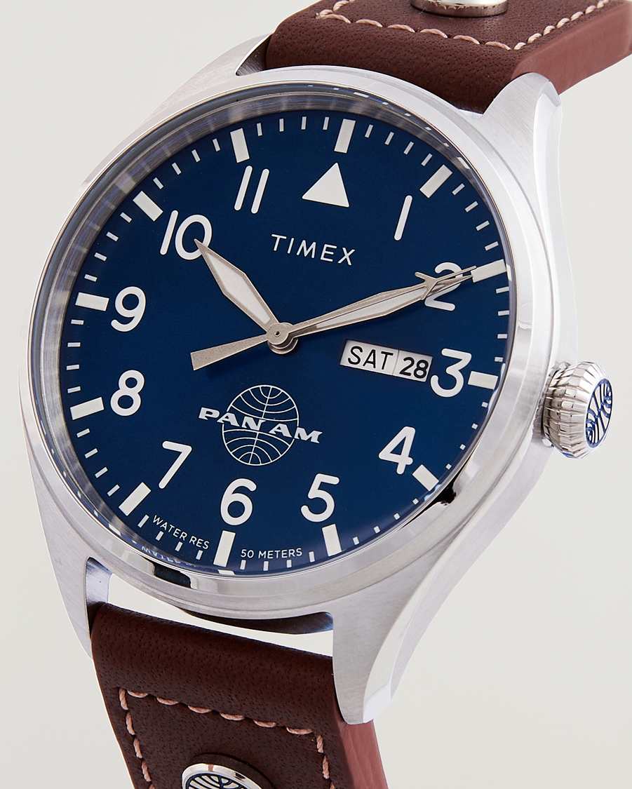 Men |  | Timex | Pan Am Waterbury Chronograph 42mm Blue Dial
