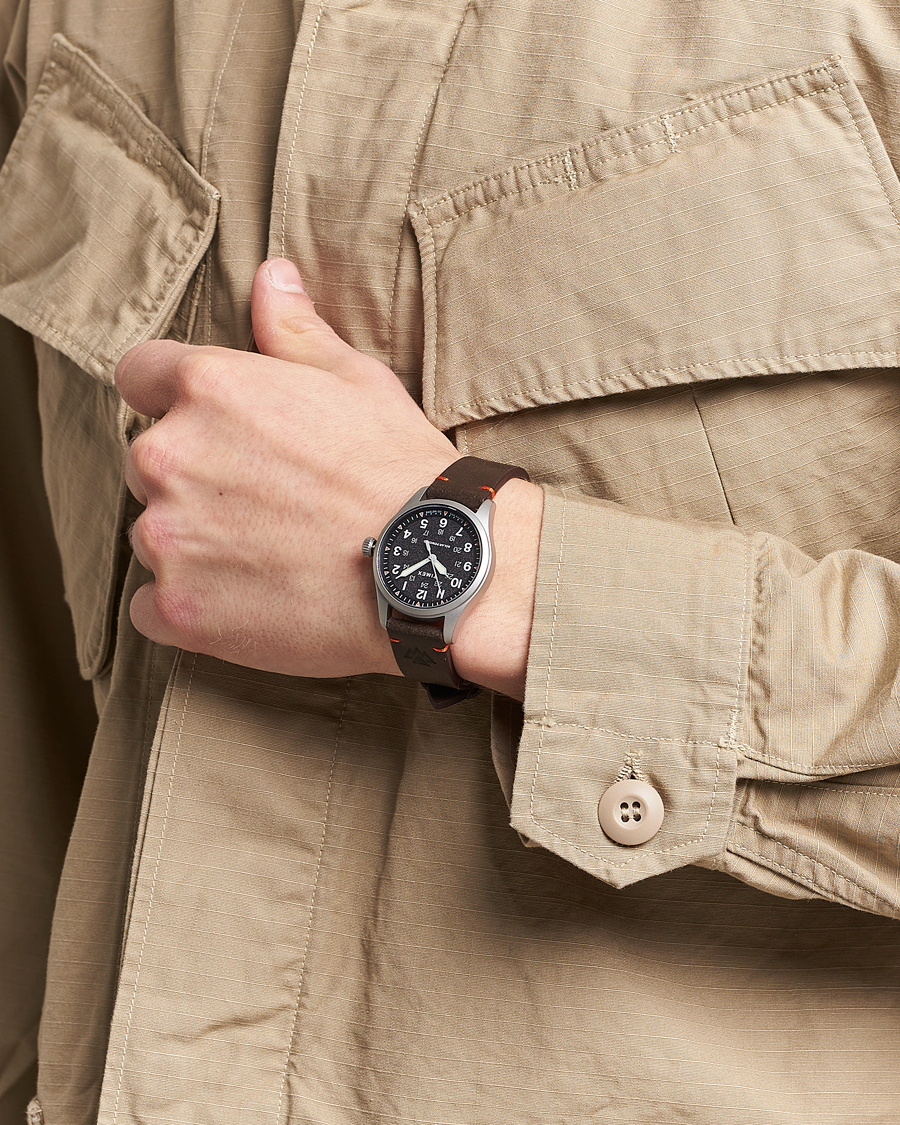 Men | Timex Field Post Solar Watch 36mm Textured Black Dial | Timex | Field Post Solar Watch 36mm Textured Black Dial