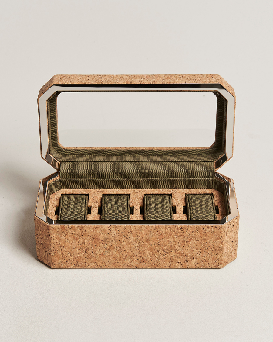 Men | Watch & Jewellery Boxes | WOLF | Cortica 4 Piece Watch Box Cork