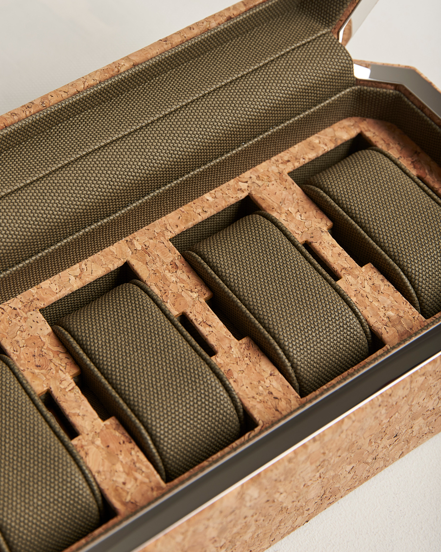 Men | Watch & Jewellery Boxes | WOLF | Cortica 4 Piece Watch Box Cork