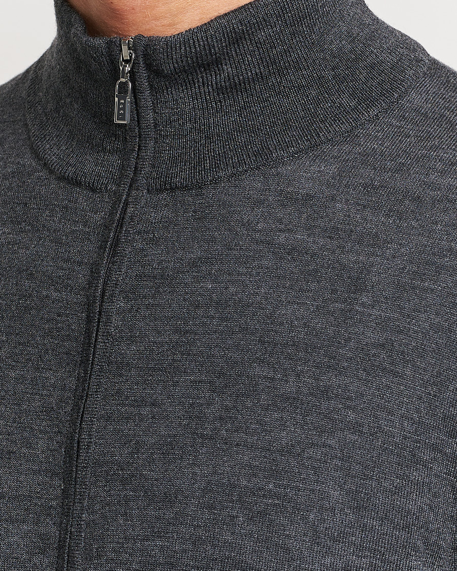 Men | Sweaters & Knitwear | Tiger of Sweden | Errol Merino Half Zip Grey