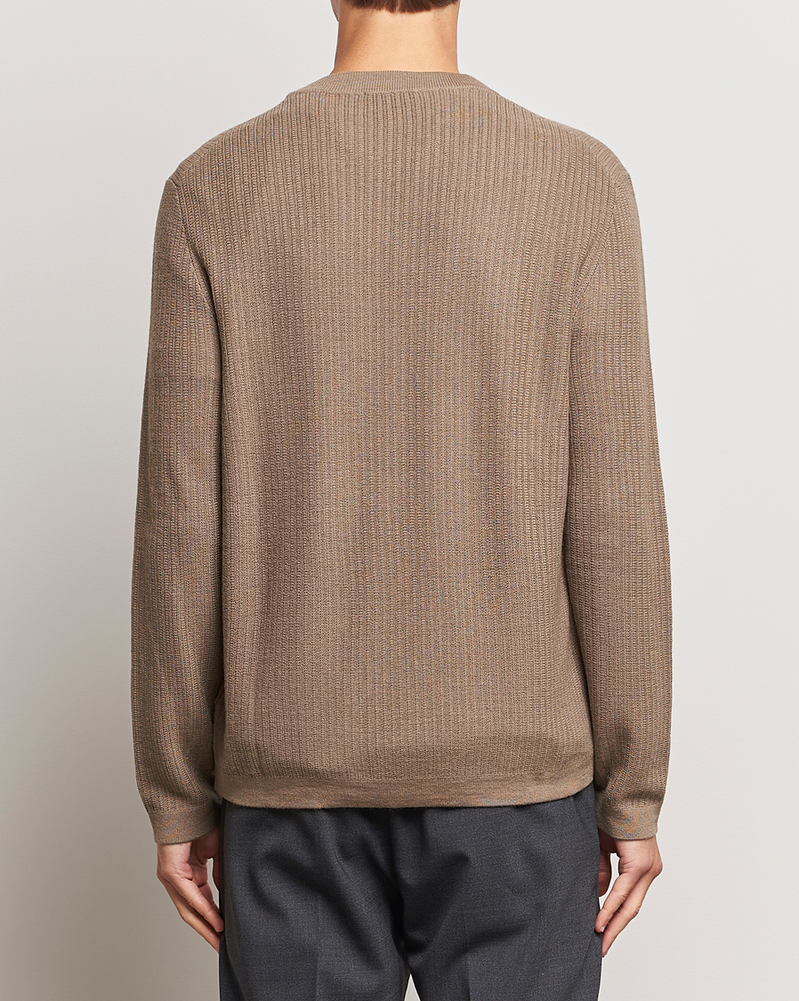 Men | Sweaters & Knitwear | Tiger of Sweden | Elssler Merino Pullover Olive Grey