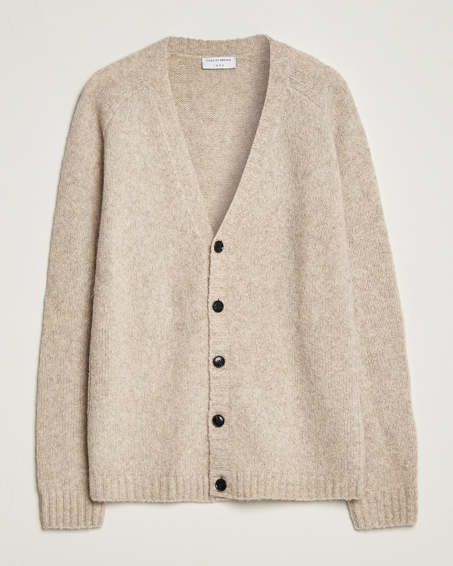 Men | Sweaters & Knitwear | Tiger of Sweden | Burris Cardigan Dry Sand