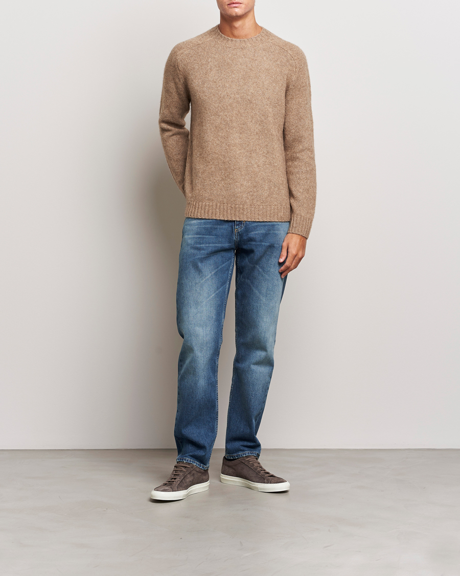 Men | Sweaters & Knitwear | Tiger of Sweden | Adryan Crew Neck Pullover Olive Grey