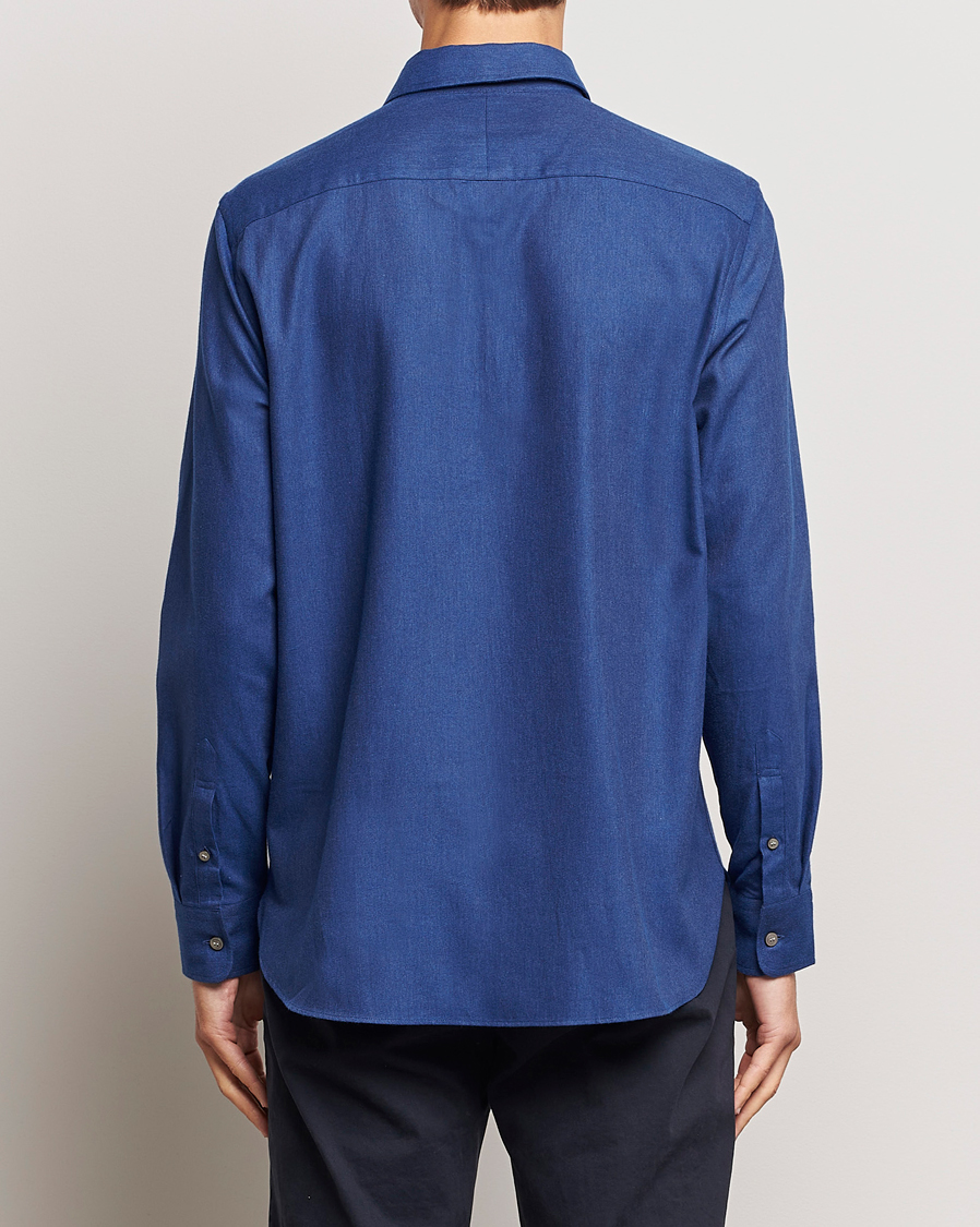 Men | Shirts | Tiger of Sweden | Benjamin Flannel Shirt  Blue Melange