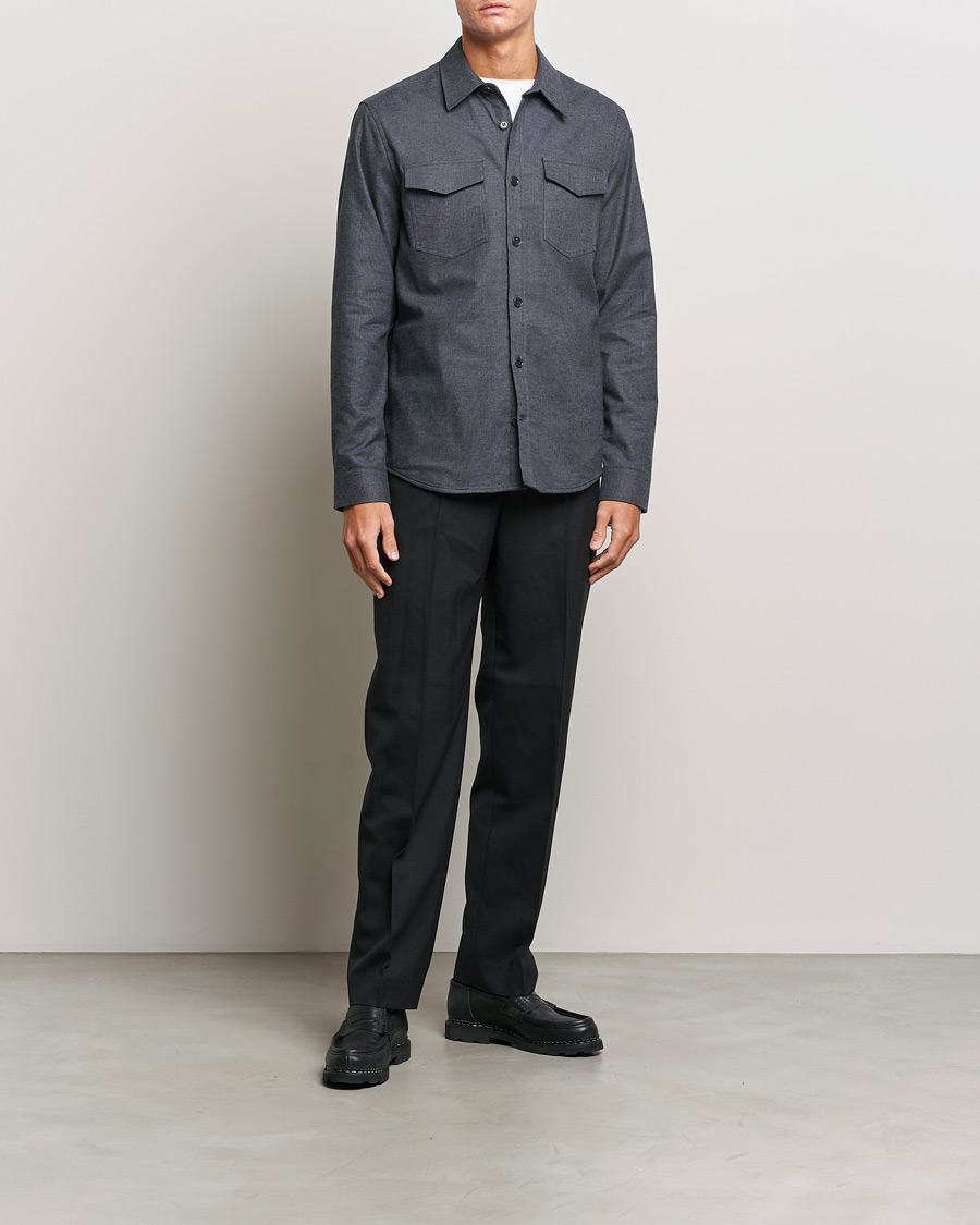 Men | Shirts | Tiger of Sweden | Arnou Cotton Pocket Shirt Grey