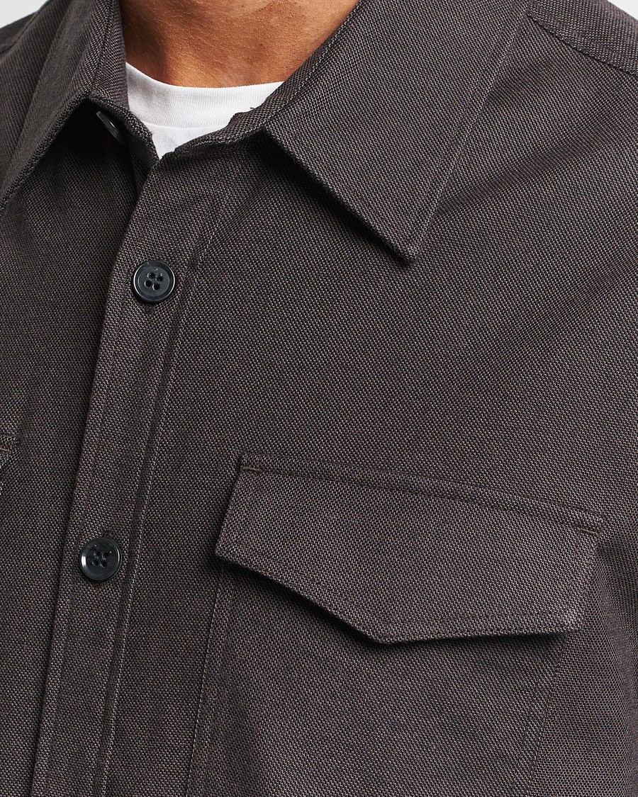Men | Shirts | Tiger of Sweden | Arnou Cotton Pocket Shirt Brown