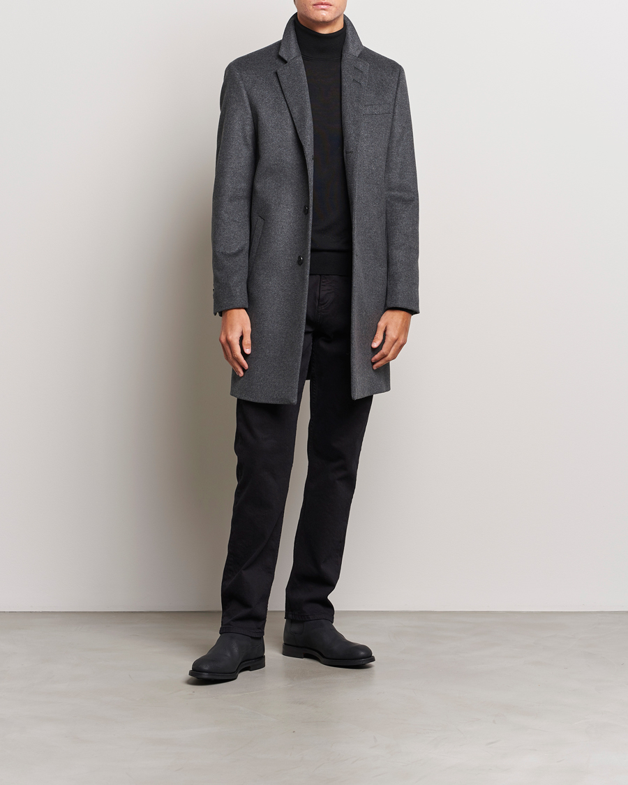 Men | Coats & Jackets | Tiger of Sweden | Cempsey Wool Coat Grey Melange