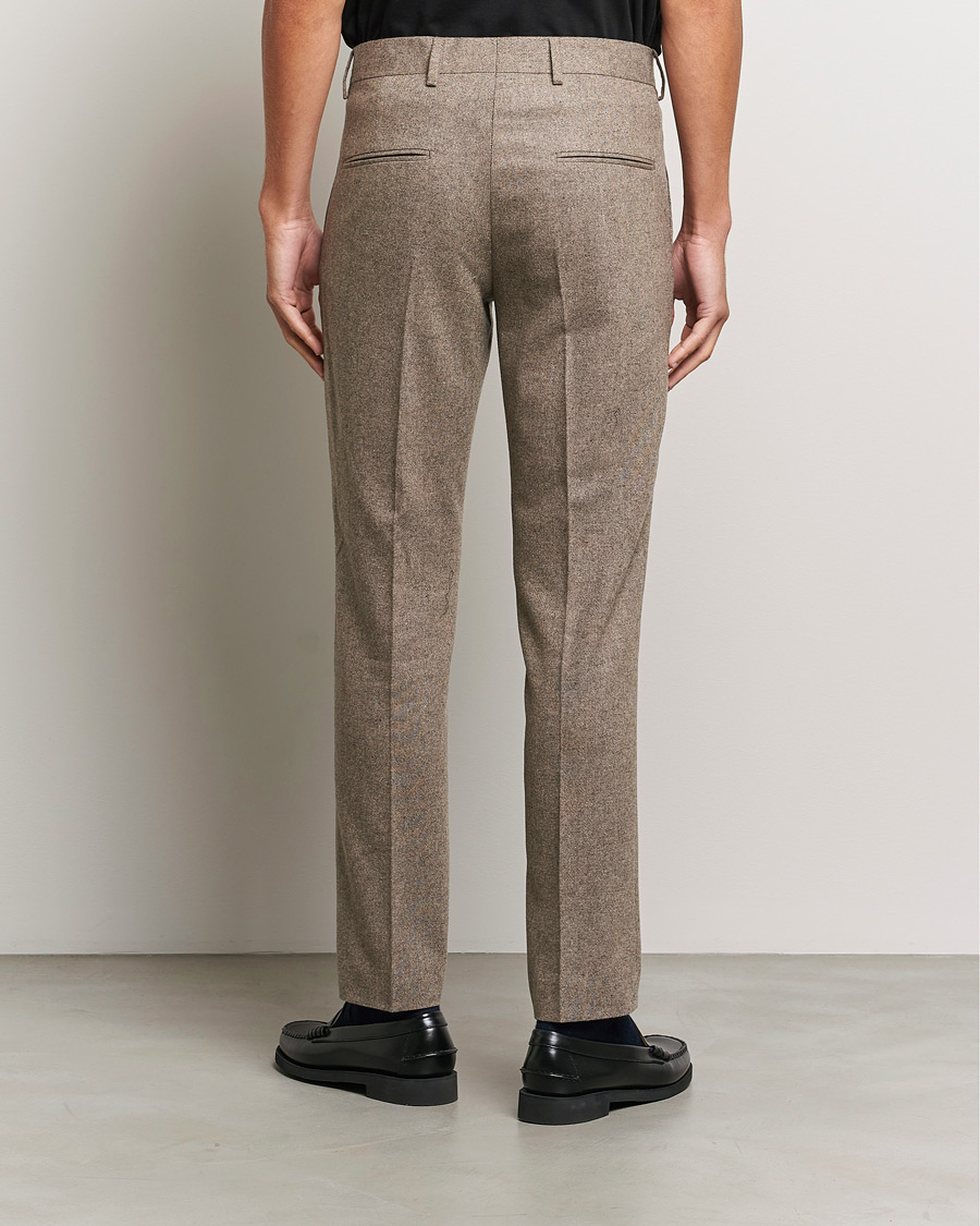 Men | Trousers | Tiger of Sweden | Tenutas Brushed Wool Trousers Burlywood