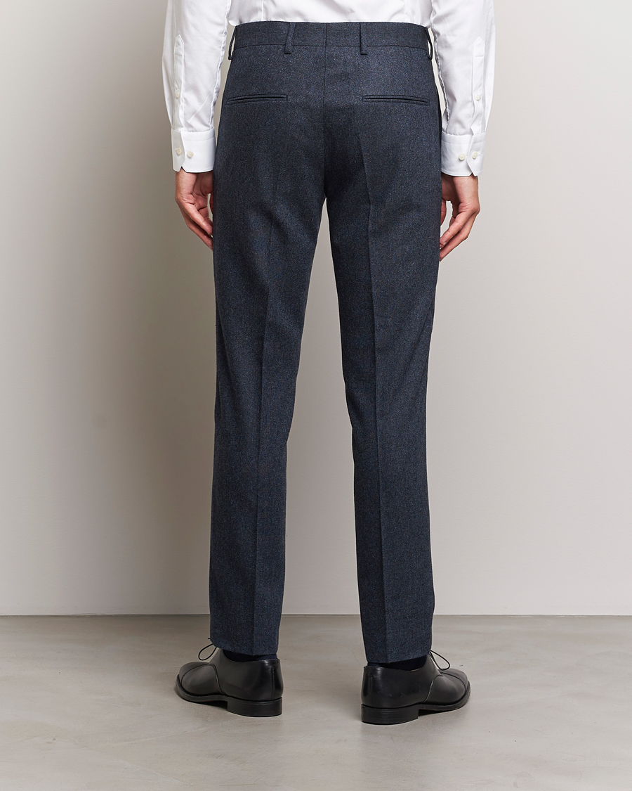 Men | Trousers | Tiger of Sweden | Tenutas Brushed Wool Trousers Midnight Blue