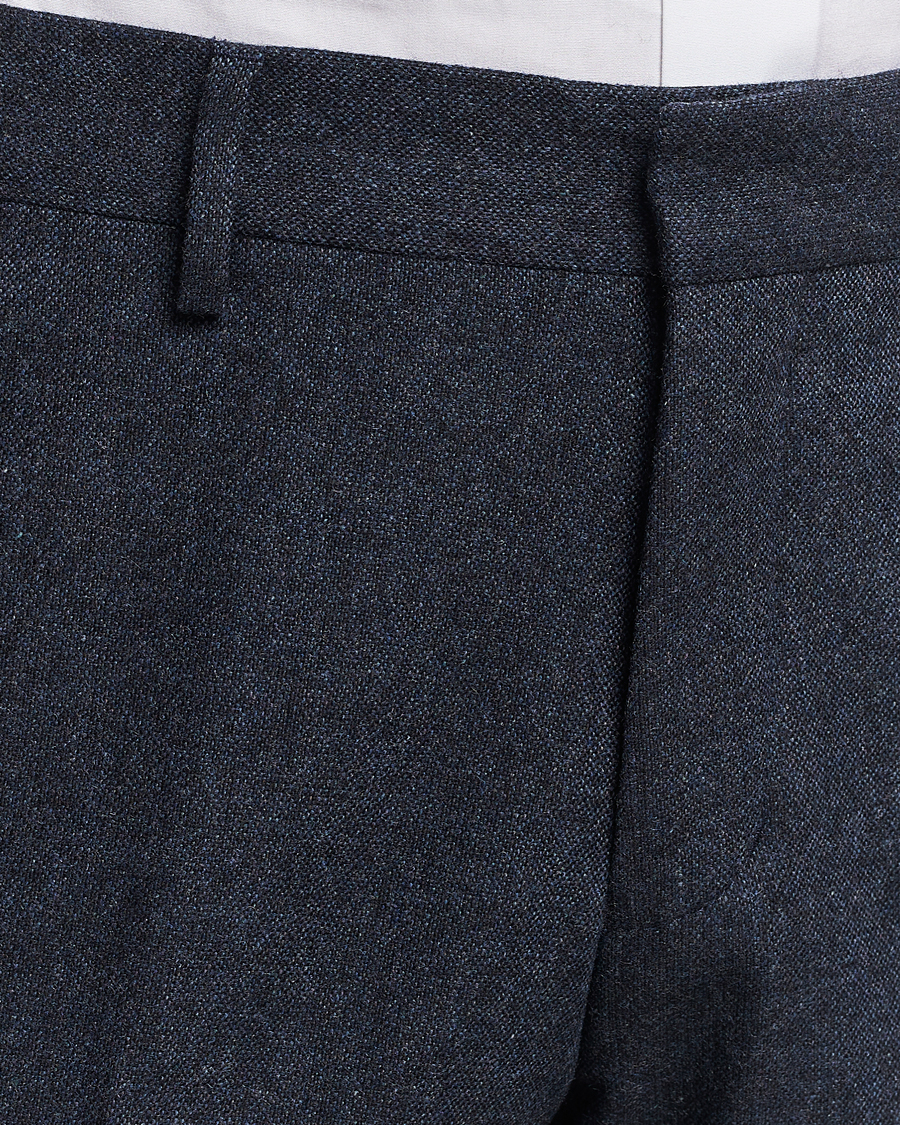 Men | Trousers | Tiger of Sweden | Tenutas Brushed Wool Trousers Midnight Blue
