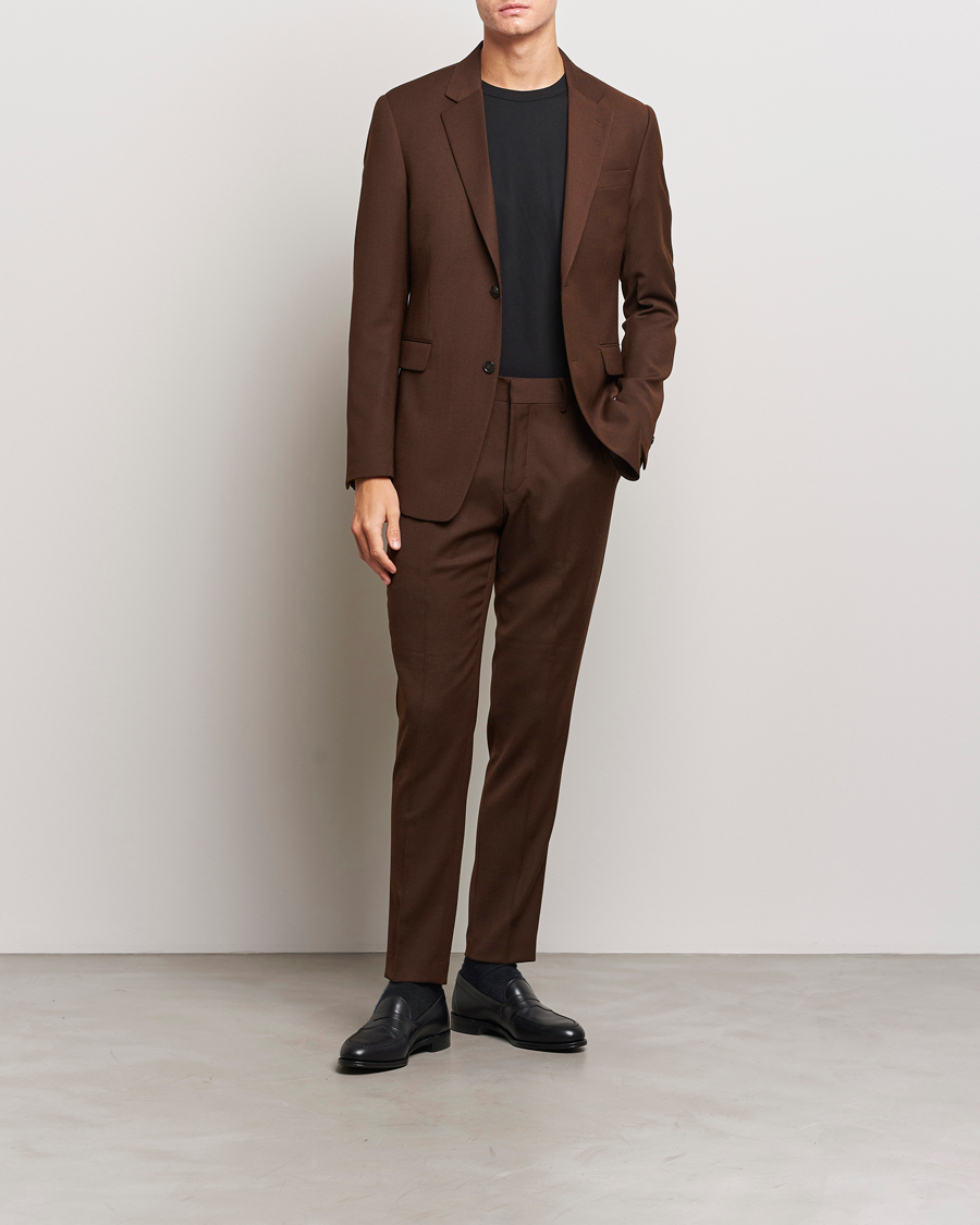 Men | Blazers | Tiger of Sweden | Justinn Travel Structure Blazer Golden Brown