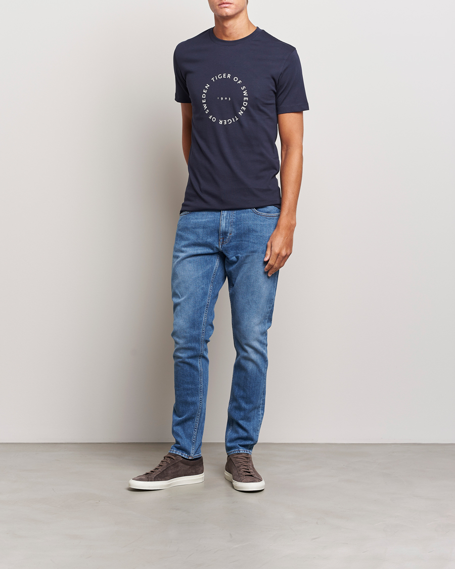 Men | Jeans | Tiger of Sweden | Pistolero Stretch Cotton Jeans Light Blue