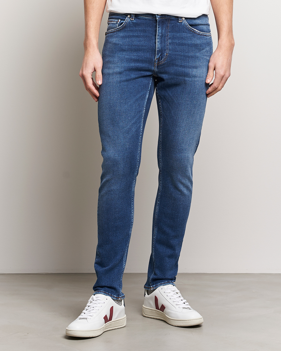 Men |  | Tiger of Sweden | Evolve Stretch Cotton Jeans Medium Blue