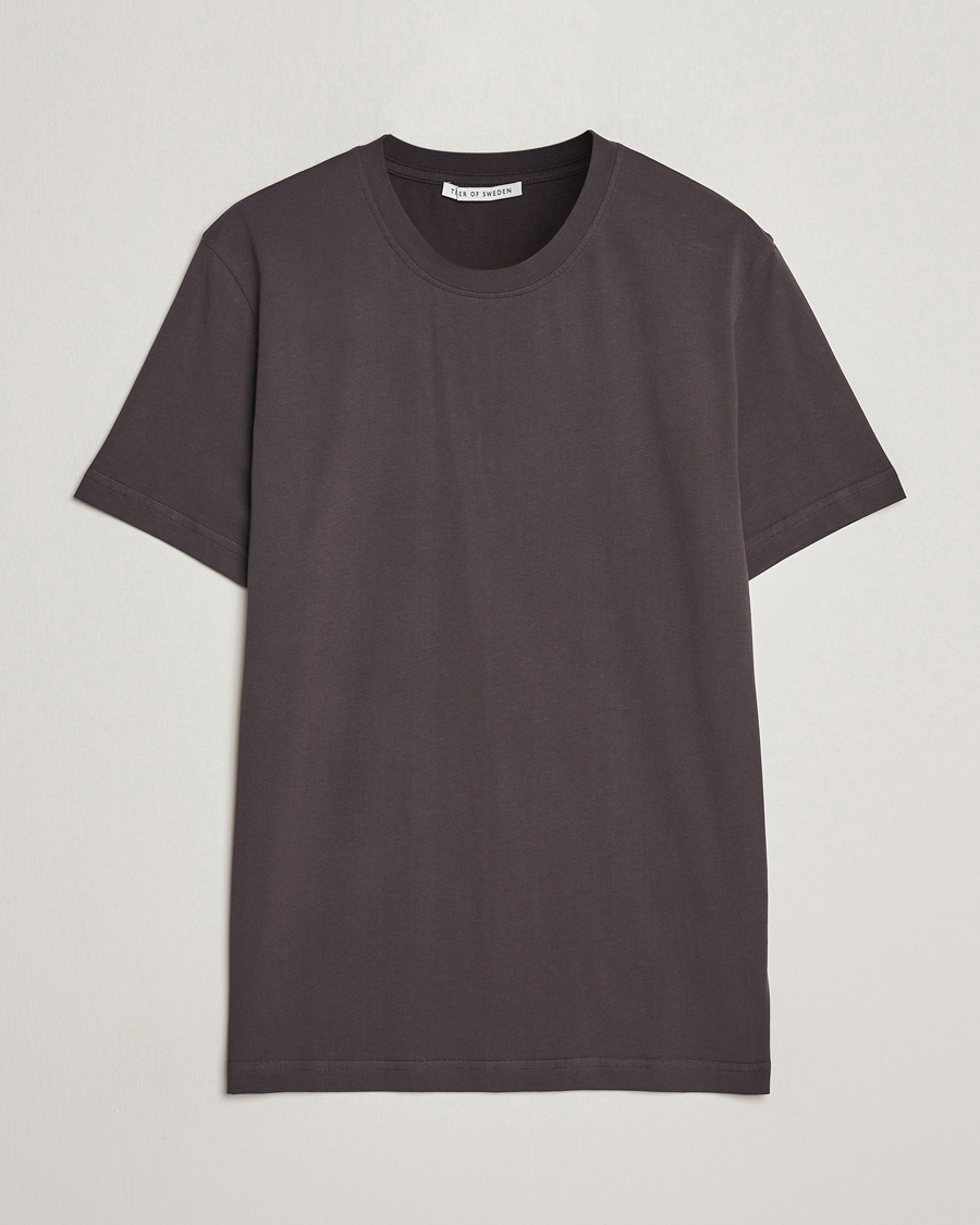 Men | T-Shirts | Tiger of Sweden | Dillan Crew Neck T-Shirt Coffee