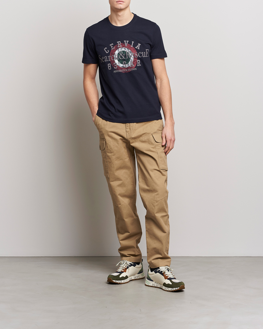 Men | T-Shirts | Aeronautica Militare | Cotton T-Shirt Navy