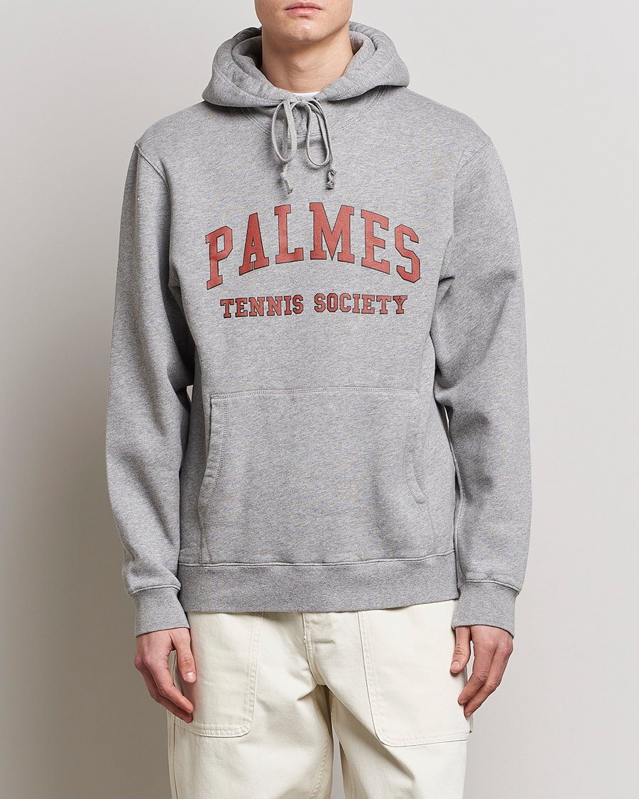 Men | Sweaters & Knitwear | Palmes | Mats Hooded Sweater Grey Melange