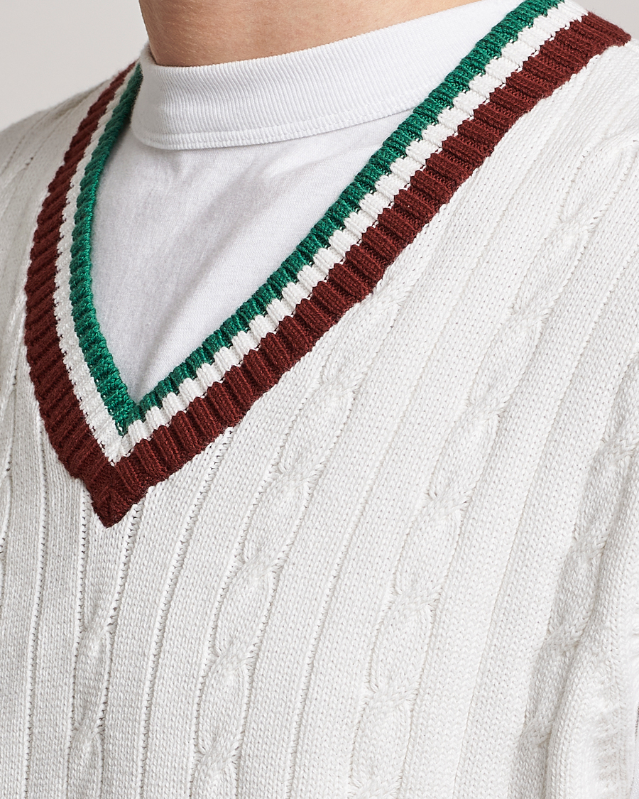 Men | Sweaters & Knitwear | Palmes | James Knitted Vest White