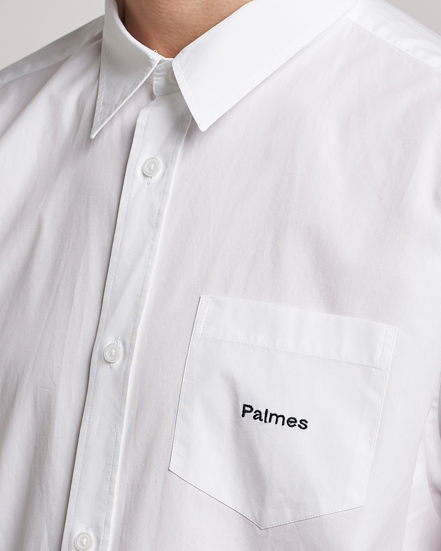 Men | Shirts | Palmes | Daryl Long Sleeve Poplin Shirt White
