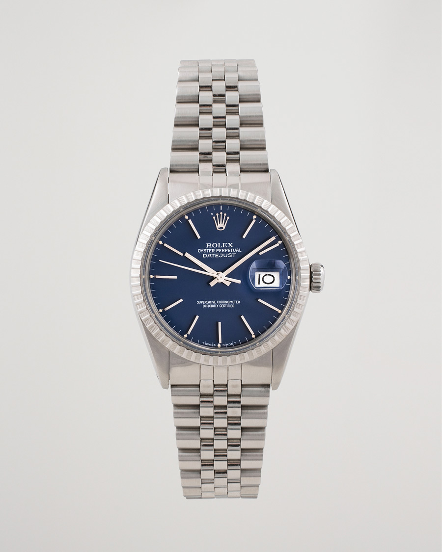 Men | Rolex Pre-Owned Datejust 16030 Oyster Perpetual Steel Blue | Rolex Pre-Owned | Datejust 16030 Oyster Perpetual Steel Blue