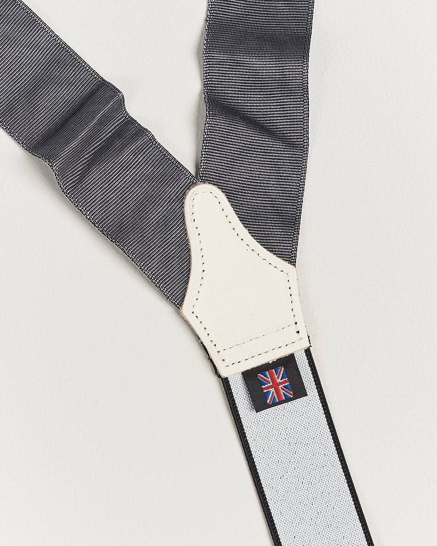 Men | Albert Thurston Moiré Braces 40mm Grey | Albert Thurston | Moiré Braces 40mm Grey